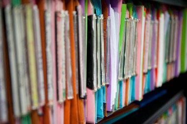 Medical records in a ward of a hospital.