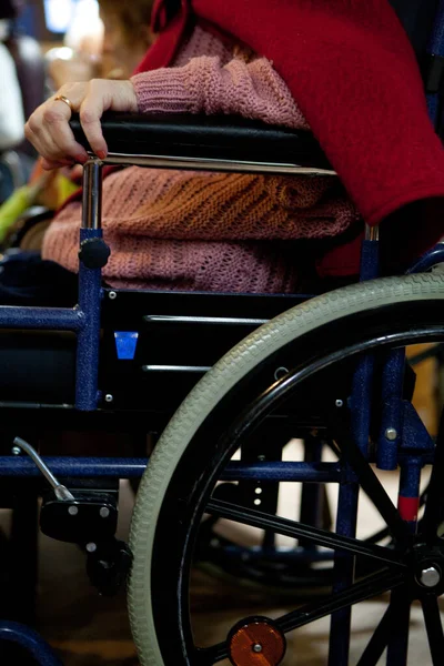 Elderly Person Wheelchair Retirement Home — Foto Stock