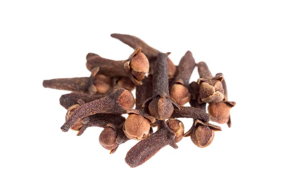 Closeup Spice Cloves White Background — Stock Photo, Image