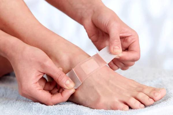 Bandage Stops Bleeding Helps Healing — 스톡 사진