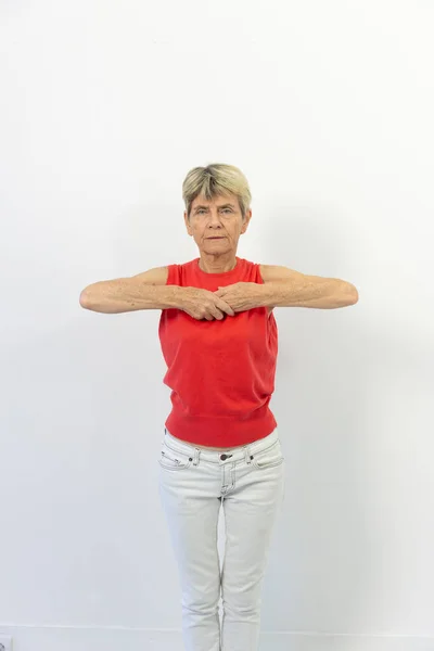 Fitness Activities People Parkinsons Include Flexibility Muscle Stretches Posture Movement — Stock Fotó