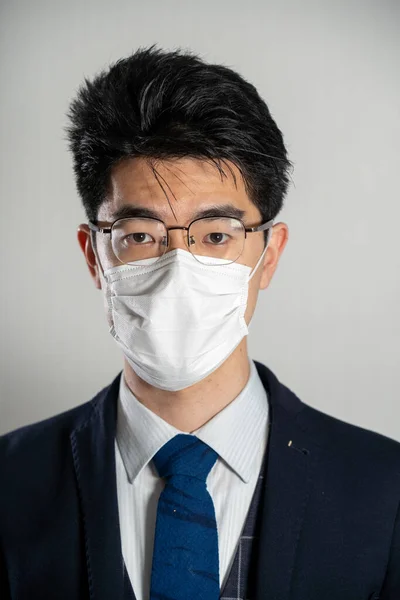Man Wearing Mask Close Concept — Stockfoto