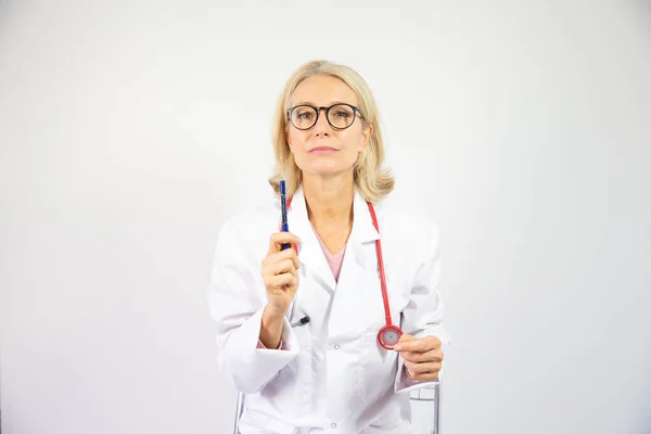 Female Doctor Her Fifties — Fotografia de Stock