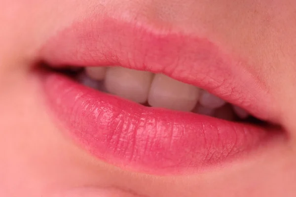 Model Lips Close View — ストック写真