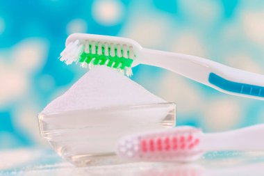 Sodium bicarbonate. close-up view