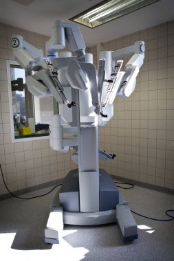 Urology department of a hospital performing prostatectomies using a robot surgeon.