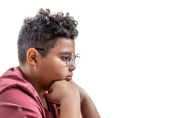 Adolescente Profilo Che Mostra Segni Stanchezza — Foto Stock