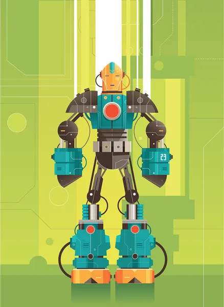 Merhaba Tech fütüristik Robot — Stok Vektör
