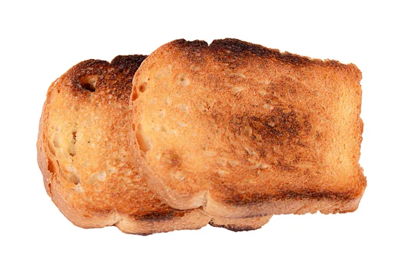 Toast frits gros plan isolé sur blanc — Photo