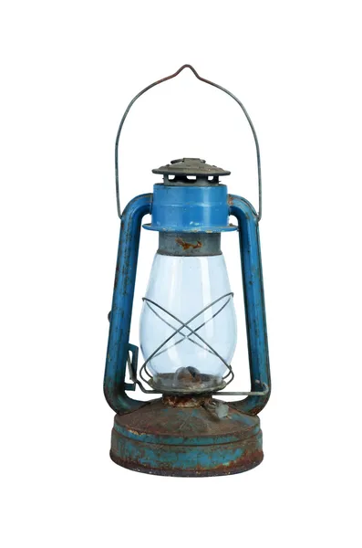 Antica piccola lampada isolata su bianco — Foto Stock