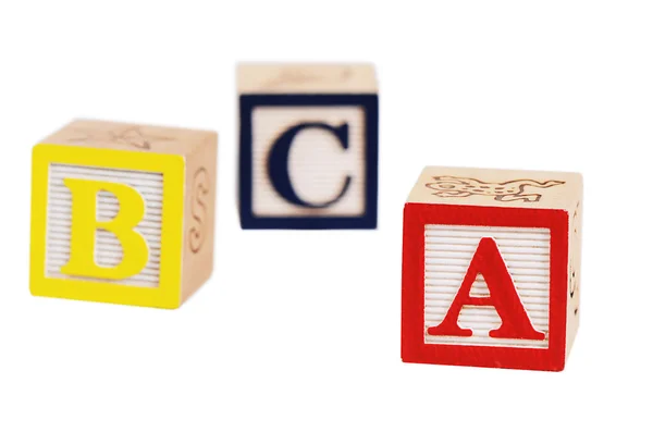 Wooden cubes  isolated on white background — Stock Photo, Image