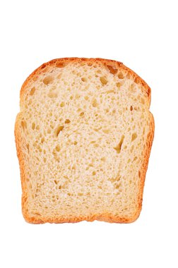 Kızarmış tost portre üzerinde beyaz izole