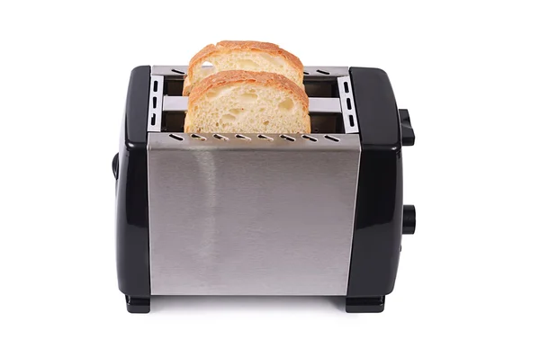 Silver toaster isolated on white background — Stock Photo, Image