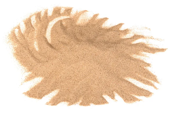 A areia isolada no fundo branco — Fotografia de Stock