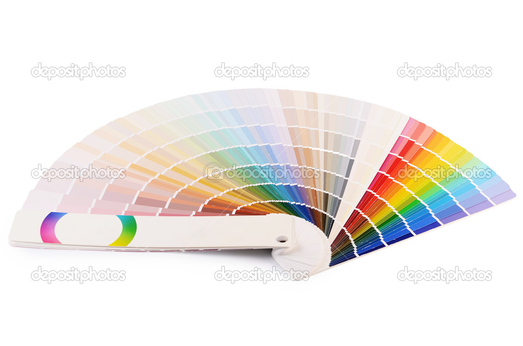 The color palette isolated on white
