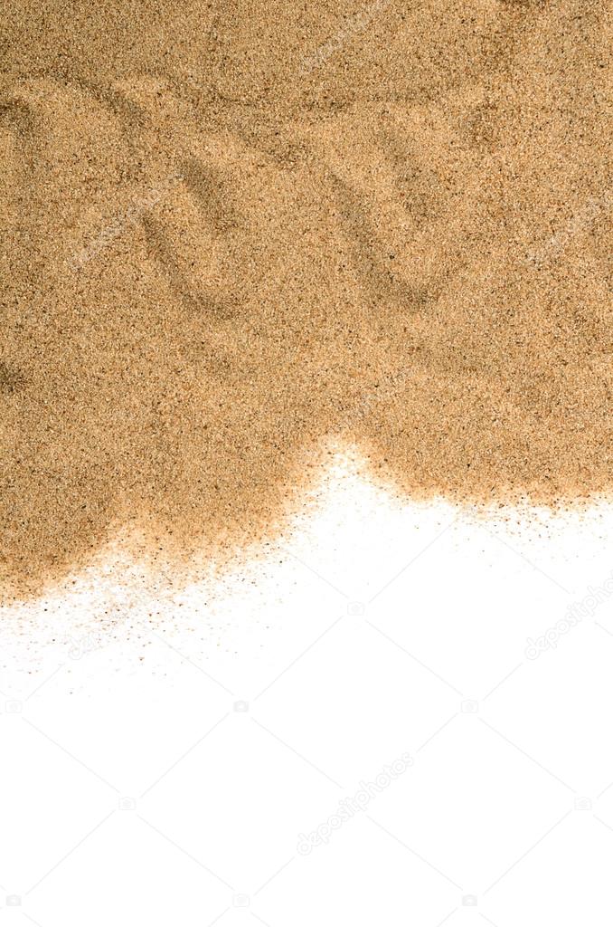 The sand isolated on white background