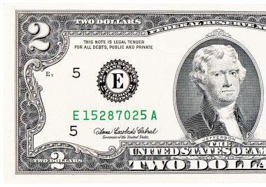 iki beyaz zemin üzerine izole dolar