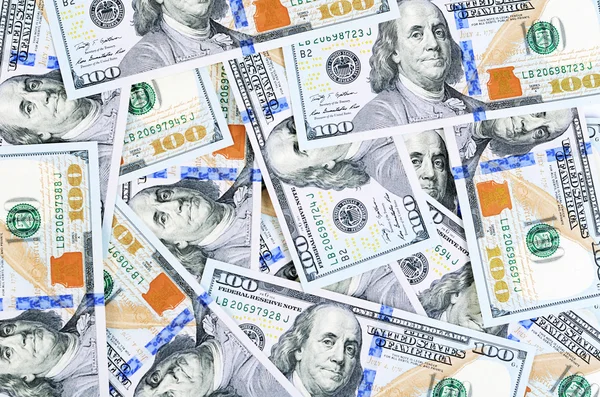 Seratus dolar uang kertas sebagai latar belakang — Stok Foto
