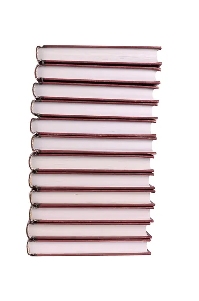 Stapel boeken geïsoleerd op wit — Stockfoto