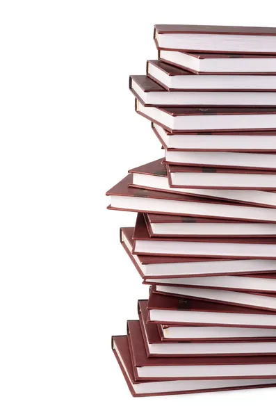 Pile of books isolated on white — Stock Photo, Image