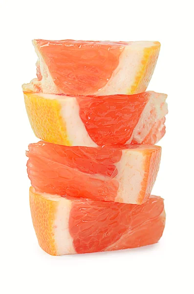 Světlé grapefruity izolovaných na bílém pozadí — Stock fotografie