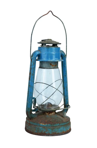 Antica piccola lampada isolata su bianco — Foto Stock