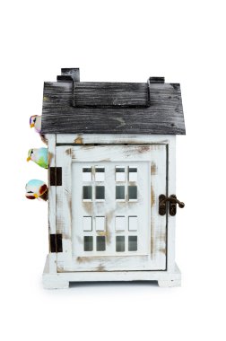 beyaz izole antik küçük fener