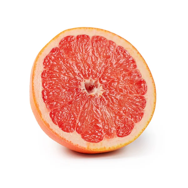 Helle Grapefruit isoliert auf weißem Hintergrund — Stockfoto