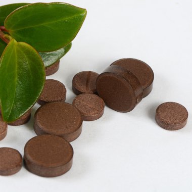 tabletler bir bitki ile yakın çekim