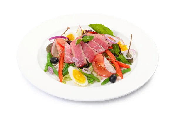 Nicoise świeżego tuńczyka i warzywa — Zdjęcie stockowe