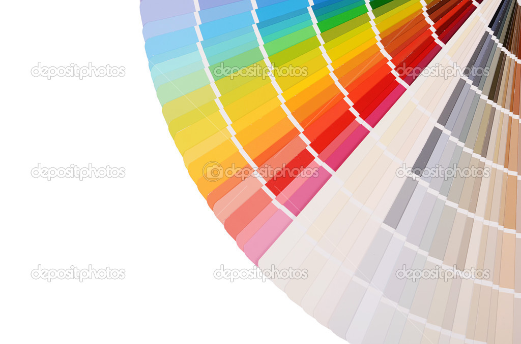 The color palette isolated on white