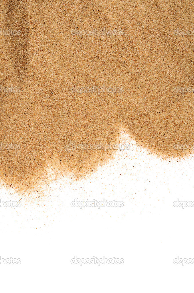 The sand isolated on white background