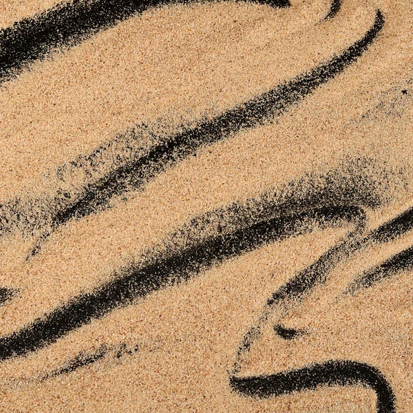 The sand on the black background — Stock Photo, Image