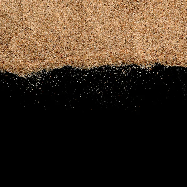 Пісок на чорному тлі — стокове фото
