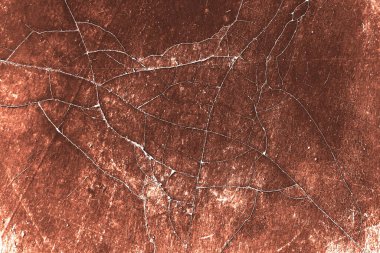 Kırmızı pas ve paslanma lekeleri ve çelik tabakalardaki çatlaklar veya beton beton dış duvarlardaki lekeler desenli ve antika arka plan için..