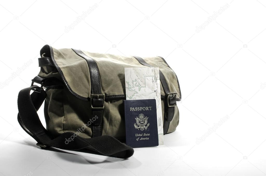 Messenger bag with passport
