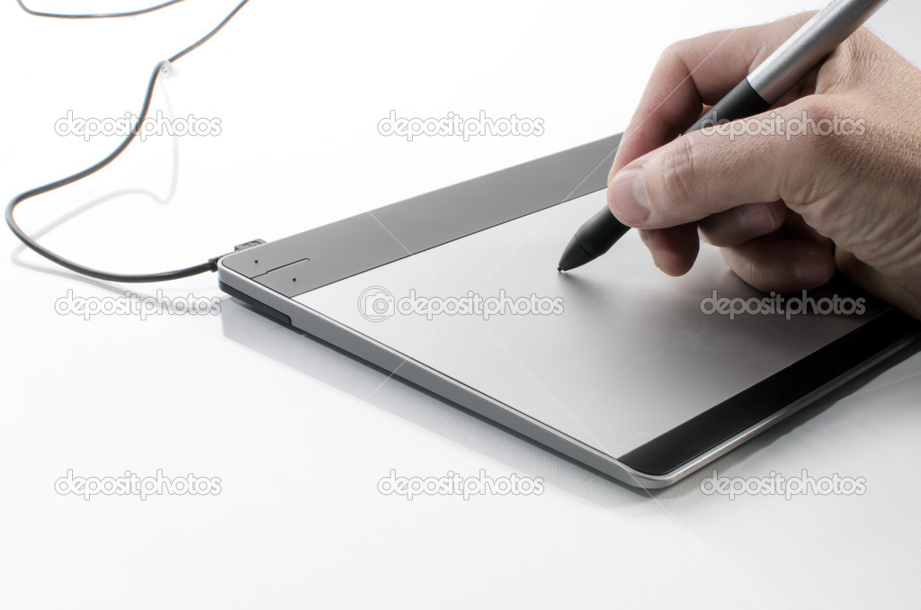 Hand writing on a touch pad