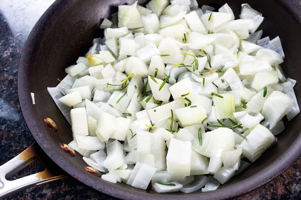 Pan of Sauted Onions — Stock Photo, Image