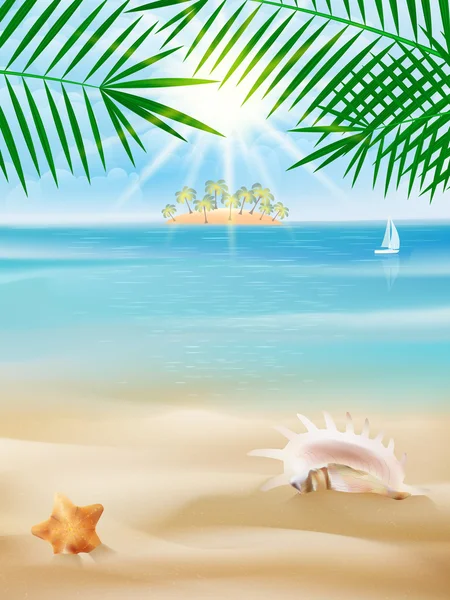 Design de cartaz tropical de verão . — Vetor de Stock