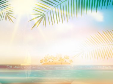 Deniz plaj yaz tasarım şablonu.