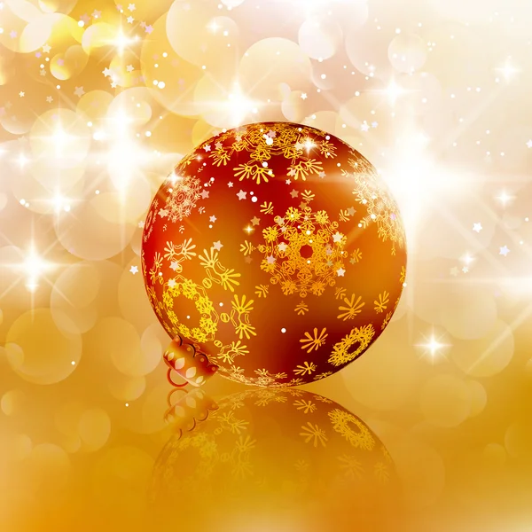 Χριστουγεννιάτικη μπάλα σε αφηρημένο φως φόντο. — Διανυσματικό Αρχείο
