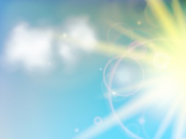 güneşli doğal arka plan.