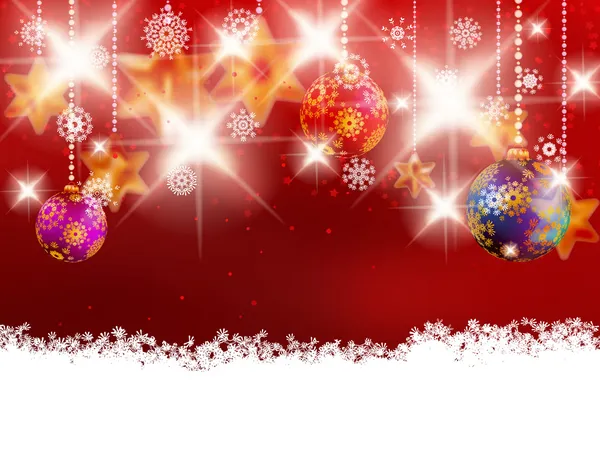 Vánoční dekorace na rozmazání červená — Stockový vektor