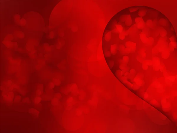 Valentijnsdag achtergrond met harten. — Stockvector