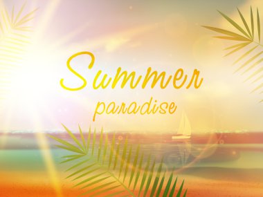 yaz plaj arka planda retro tarzı.