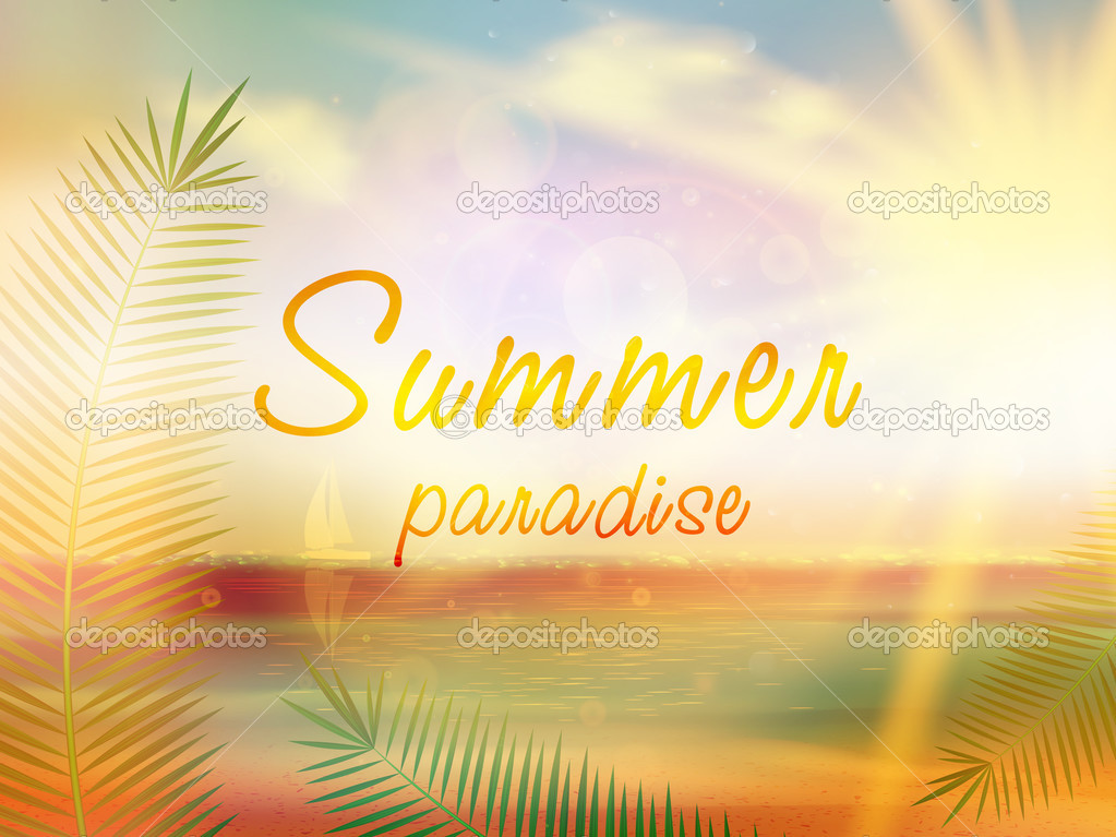 Summer paradise creative summer design.