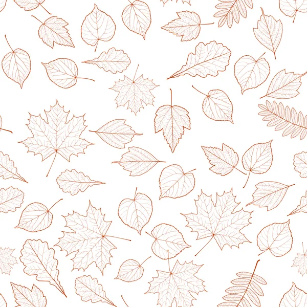 Seamless autumn leaves pattern template. — Stock Vector