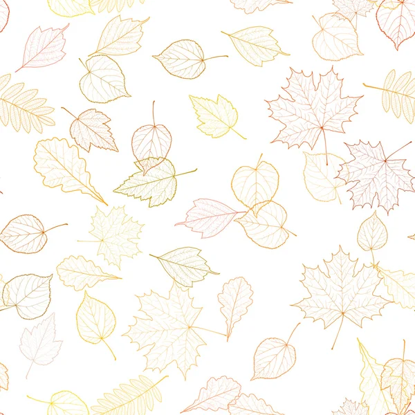 Seamless autumn leaves pattern template. — Stock Vector