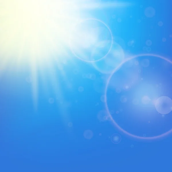 Güneş objektif parlama şablonu ile — Stok Vektör