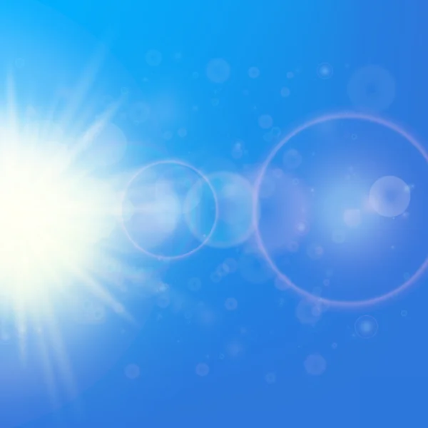 Sun with lens flare template — Stock Vector